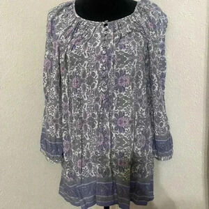 Adrienne Vittadini Purple Boho Peasant Size Size 1X